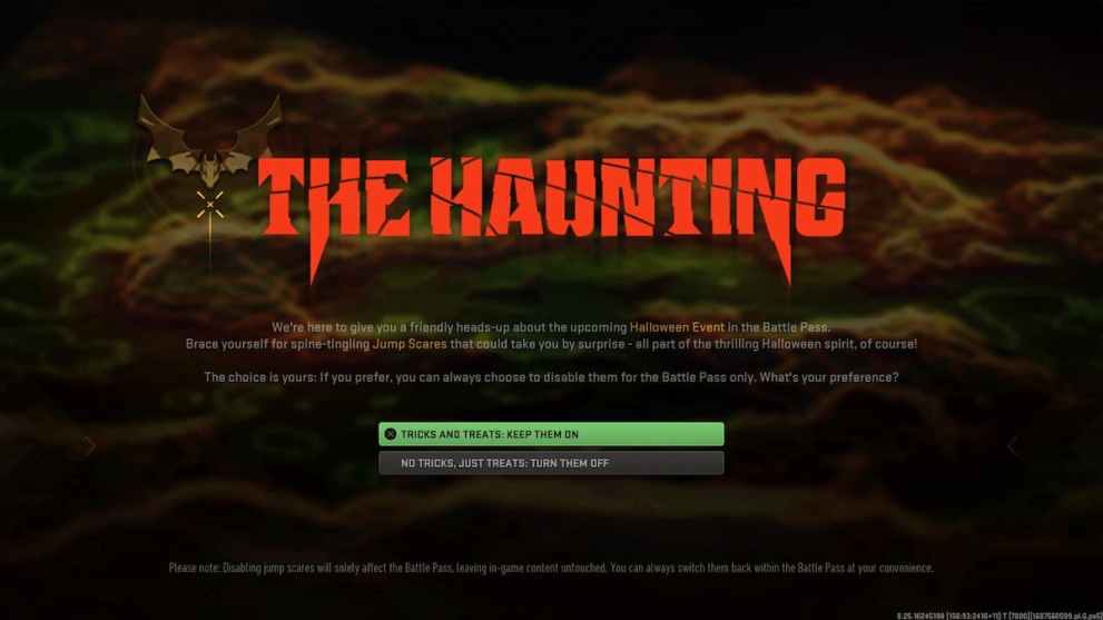 Turn Off Jump Scares in CoD The Haunting Event