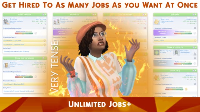 Unlimited Jobs Mod in Sims 4