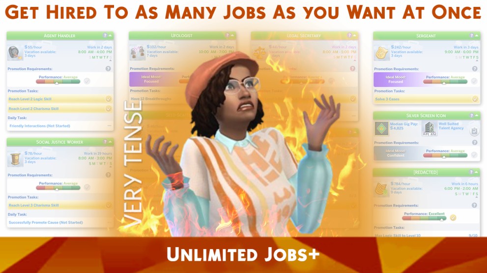 Unlimited Jobs Mod in Sims 4