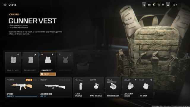 Gunner Vest in Modern Warfare 3