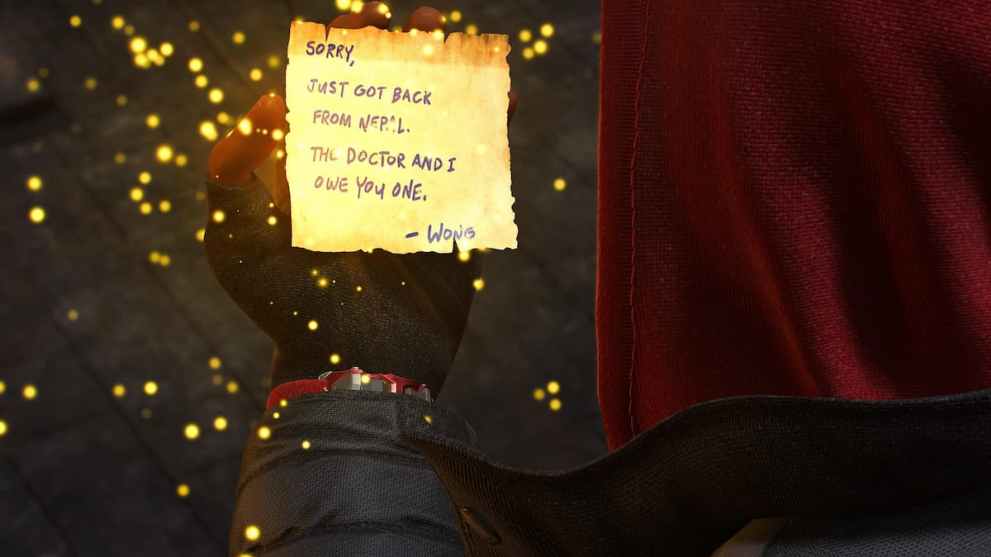 Wong's Note to Miles in Marvel's Spider-Man 2