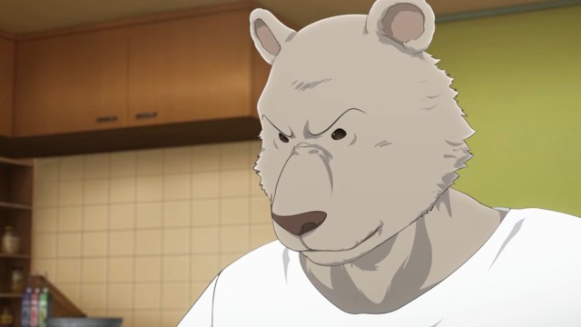 The brown bear Riz contemplates what must be done in this scene from Beastars