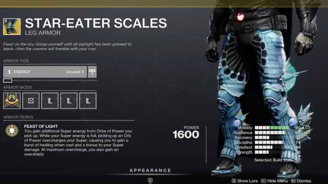 Star-Eater Scales Exotic Hunter Armor in Destiny 2