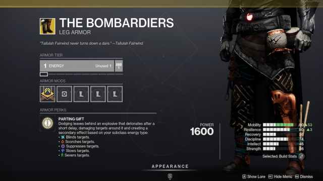 The Bombardiers Exotic Hunter Armor in Destiny 2