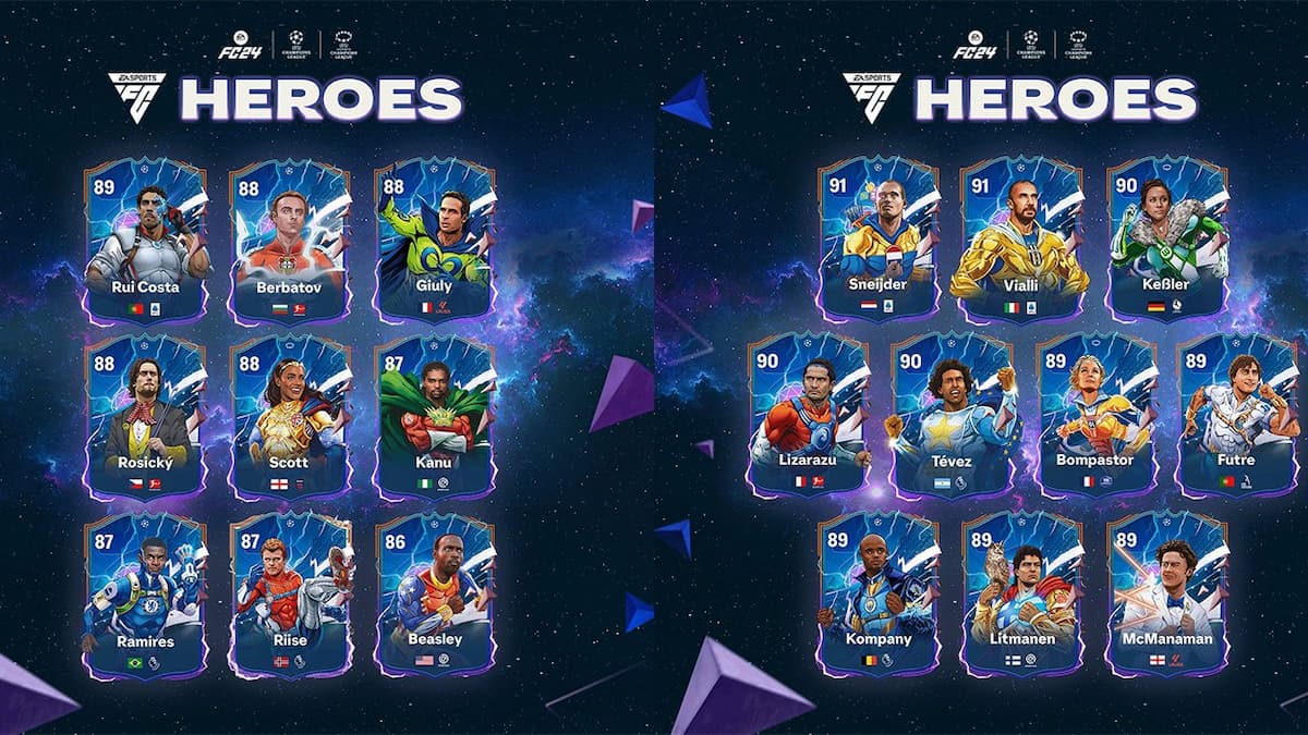 all UCL hero cards