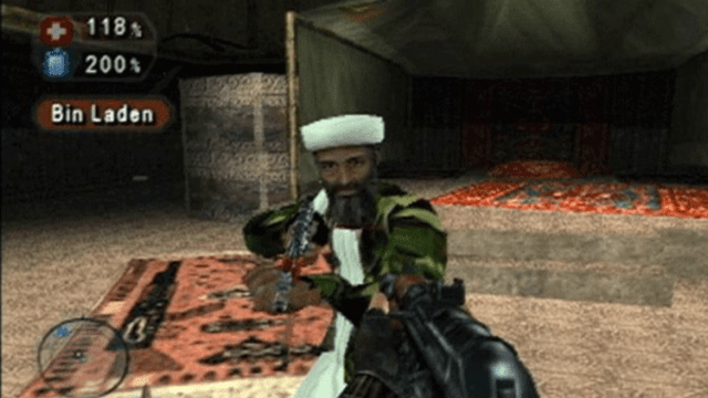 A fight with Osama bin Laden in Fugitive Hunter: The War on Terror for PS2.