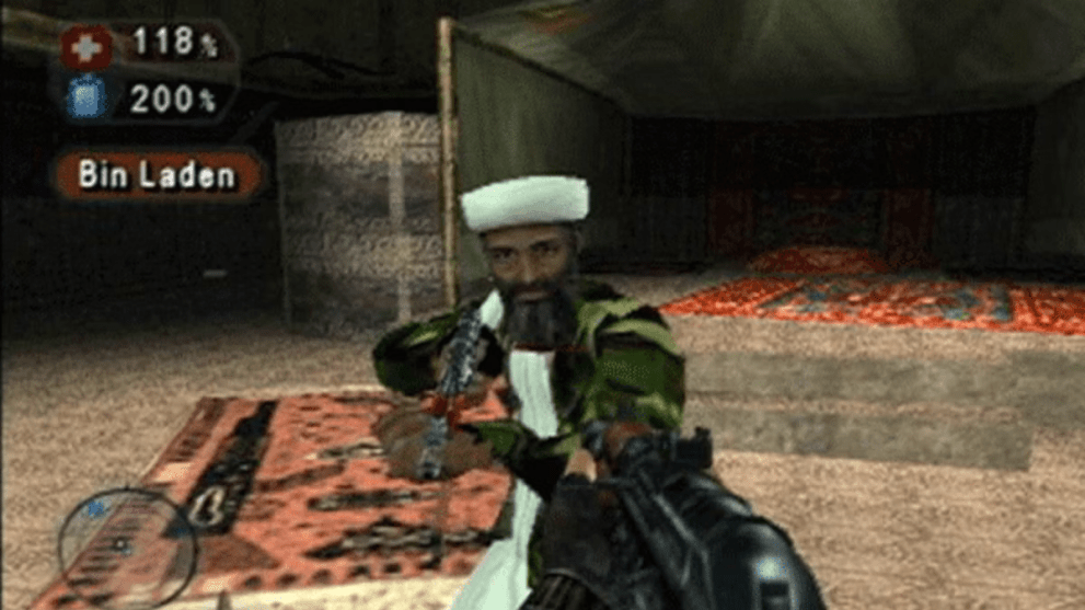 A fight with Osama bin Laden in Fugitive Hunter: The War on Terror for PS2.