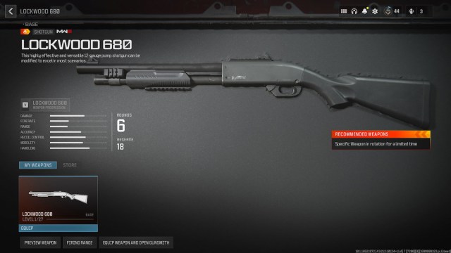 MW3 Lockwood 680 Loadout