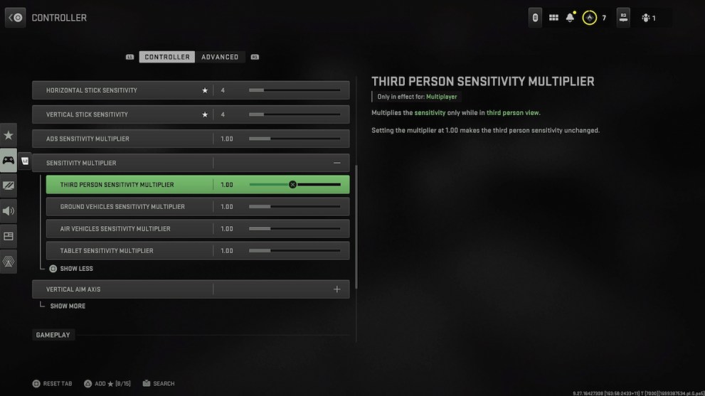 call of duty modern warfare 3 mw3 sensitivity settings