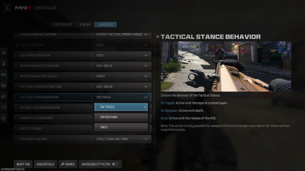 MW3 Tac Stance Behavior