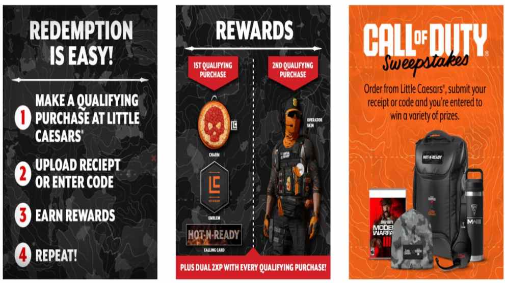 CoD MW3 Little Caesars Promotion Rewards