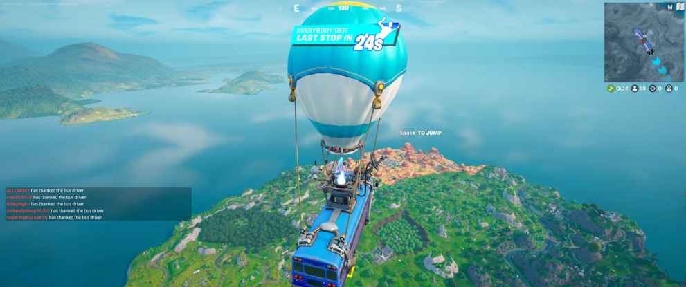 thanking the bus driver in fortnite og