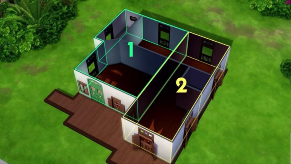 Two separate units on one lot in The Sims 4 For Rent.