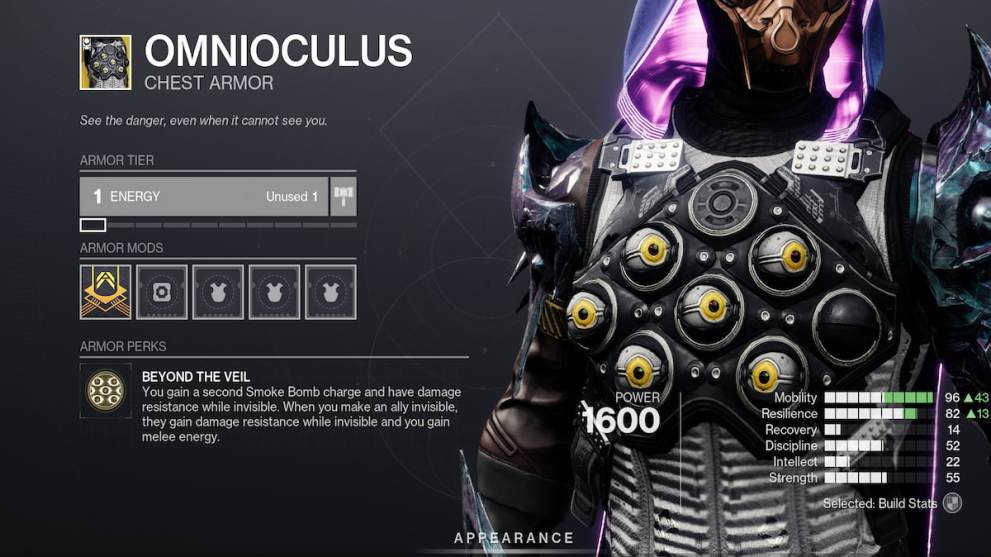The Omnioculus Exotic Armor in Destiny 2