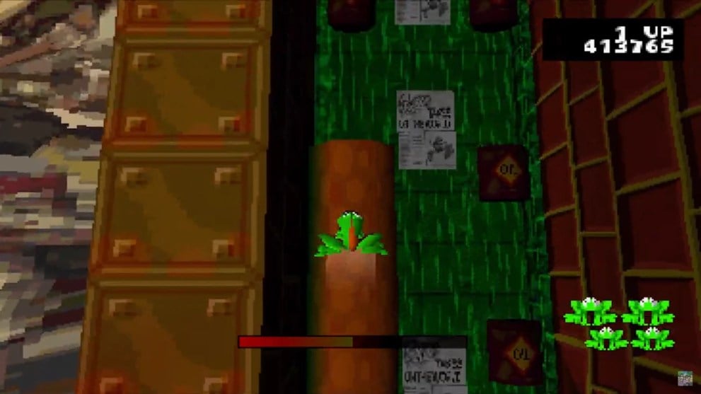 Frogger 3D gameplay
