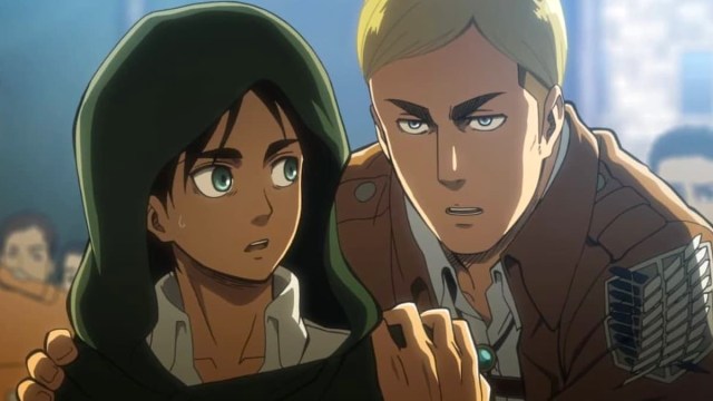Erwin asking Eren "Who the Real Enemy Is?" in Attack on Titan