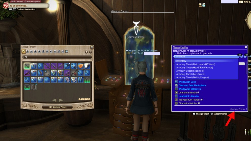 Final Fantasy 14 how to use glamour prisms