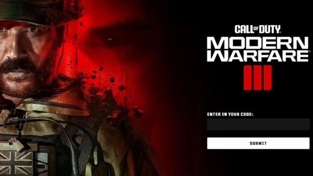 Redeeming a code in Modern Warfare 3