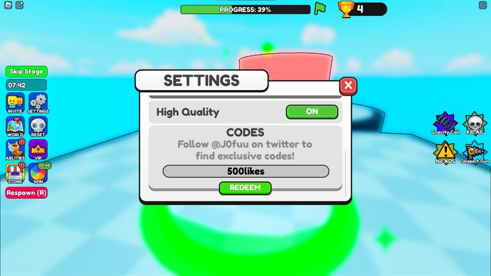 how-to-redeem-roblox-codes-in-speed-run-obby