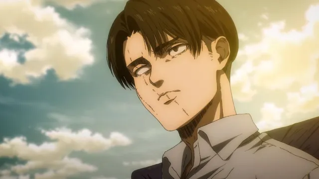 Levi in his wheelchair in Attack on Titan