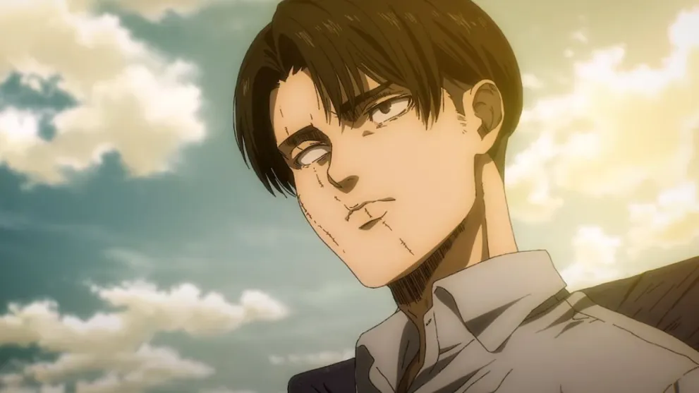 Levi in his wheelchair in Attack on Titan