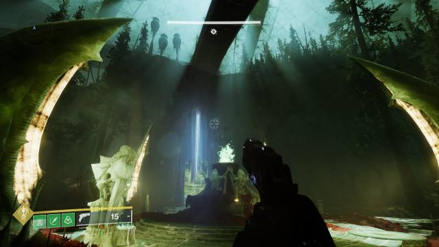 A screenshot from within the Ghost of the Deep Dungeon in Destiny 2