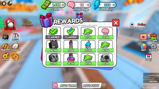 Claiming rewards in Roblox's Pet Duel Simulator
