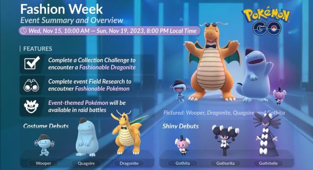 Pokémon Go Fashion Week 2023: all Timed Research tasks - Video