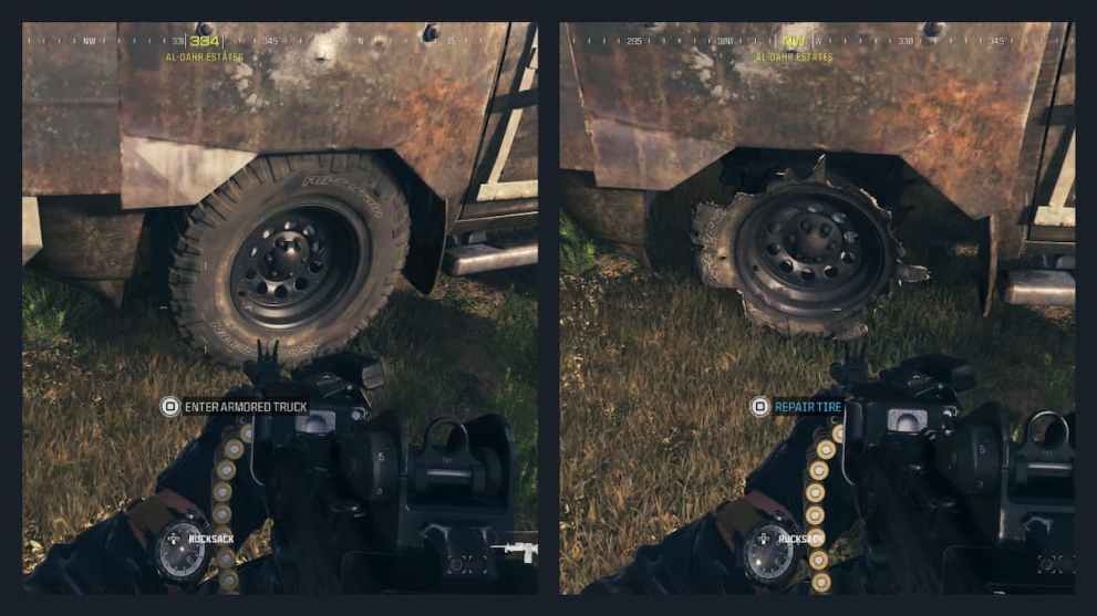 Repairing Tire in Modern Warfare 3 Zombies