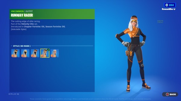 How to Unlock Runway Racer Skin for Free in Fortnite OG - Twinfinite