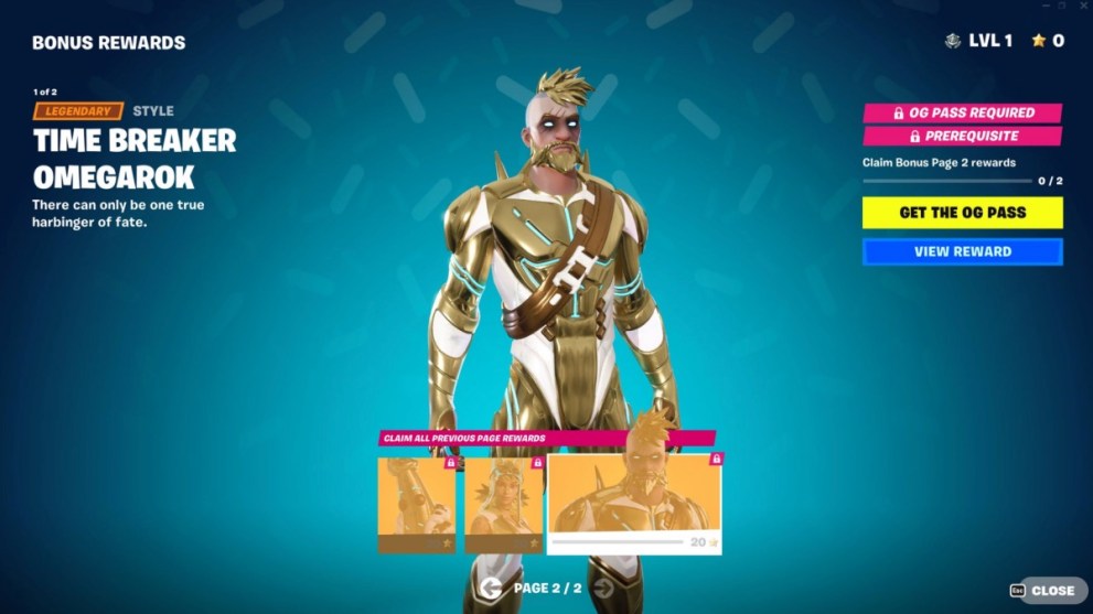 secret battle pass skins OG fortnite