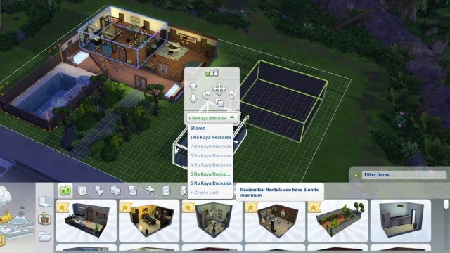 Hitting the maximum unit size in The Sims 4 For Rent