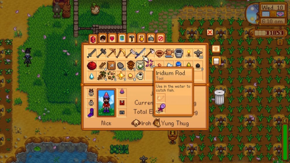 stardew valley fishing how to attach bait fishing rod