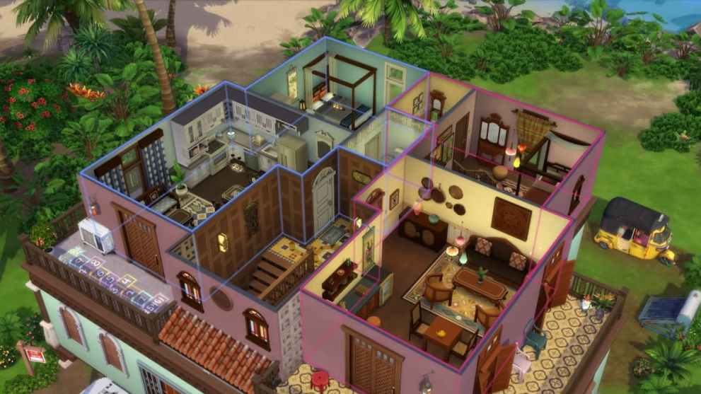 Building a house in The Sims 4 For Rent