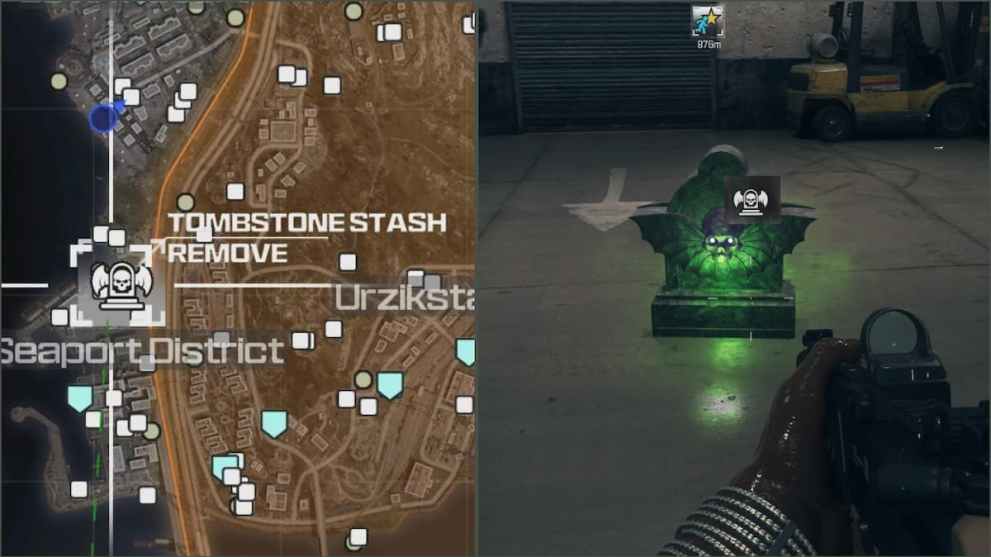 Tombstone Stash Location in MW3 Zombies