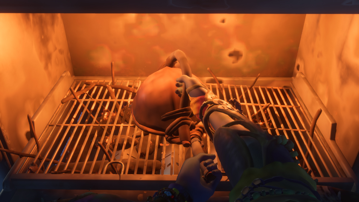 Player Character Putting Cooking Pot in Oven in Avatar Frontiers of Pandora