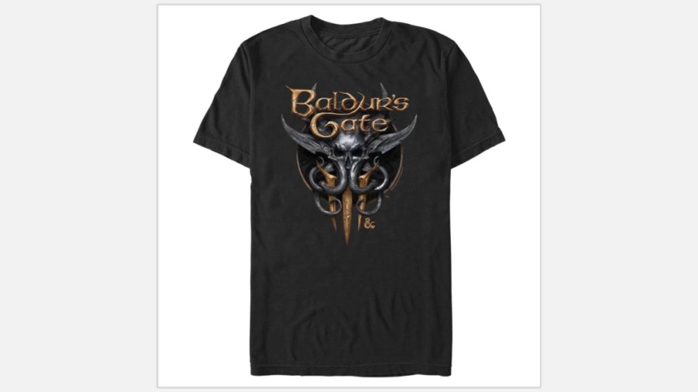T-Shirt From IGN Store With Baldur's Gate 3 Logo on Chest (Baldur's Gate 3 Gift Guide)