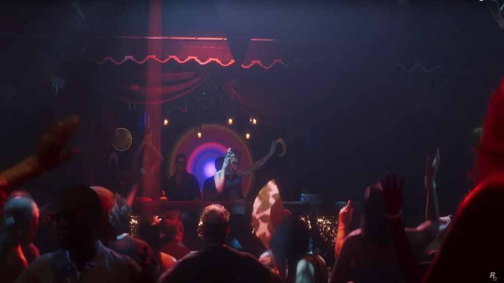 A screenshot of the night club from GTA 6