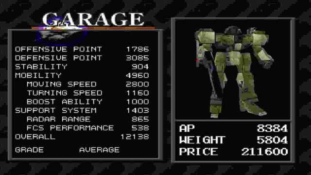 Garage in Armored Core