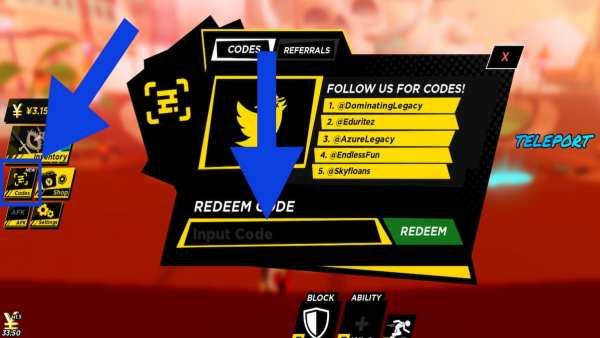 How to redeem codes in Anime Ball