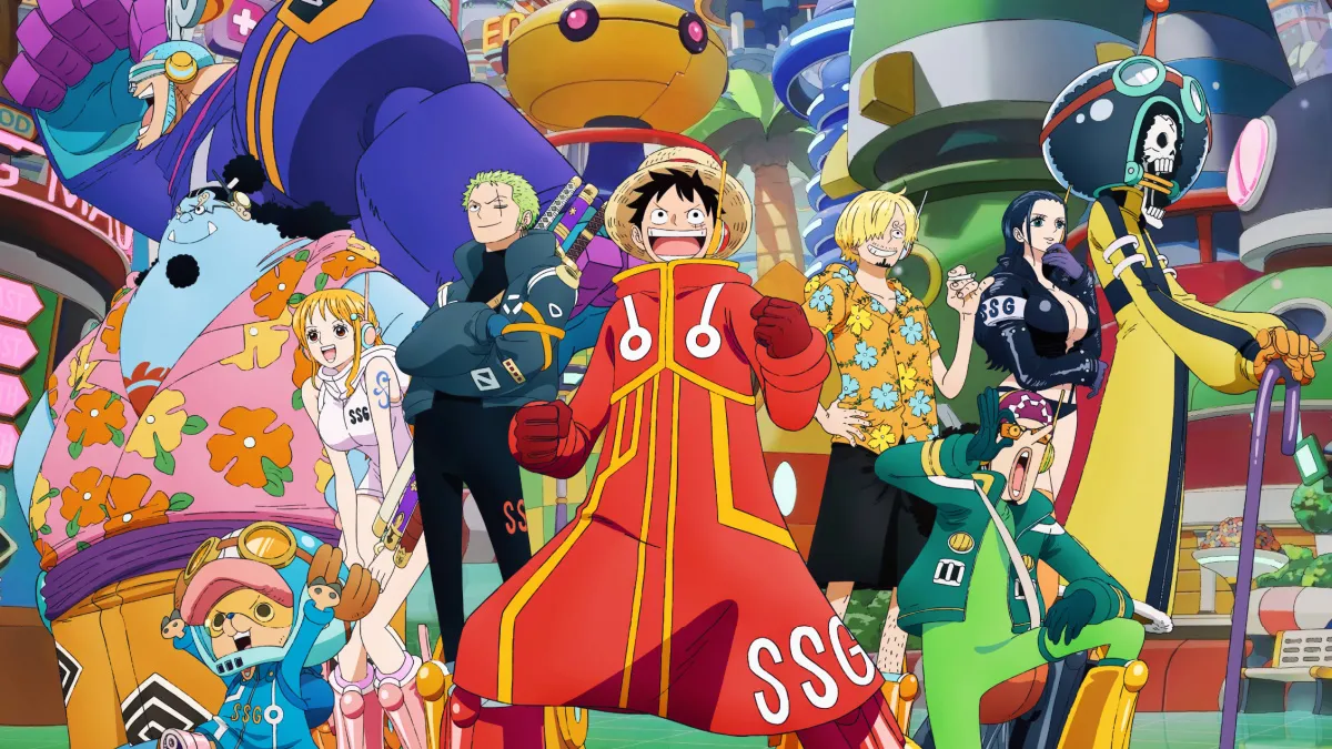 Strawhats Posing Together in Egghead Island Outfits in One Piece