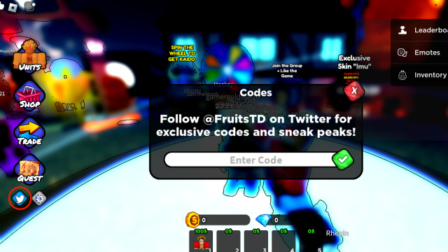 NEW*ALL WORKING FRUIT TOWER DEFENCE CODES 2023