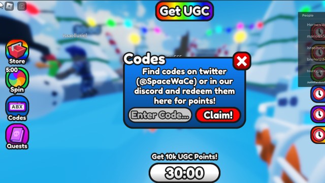 How to Redeem Codes in Play for UGC