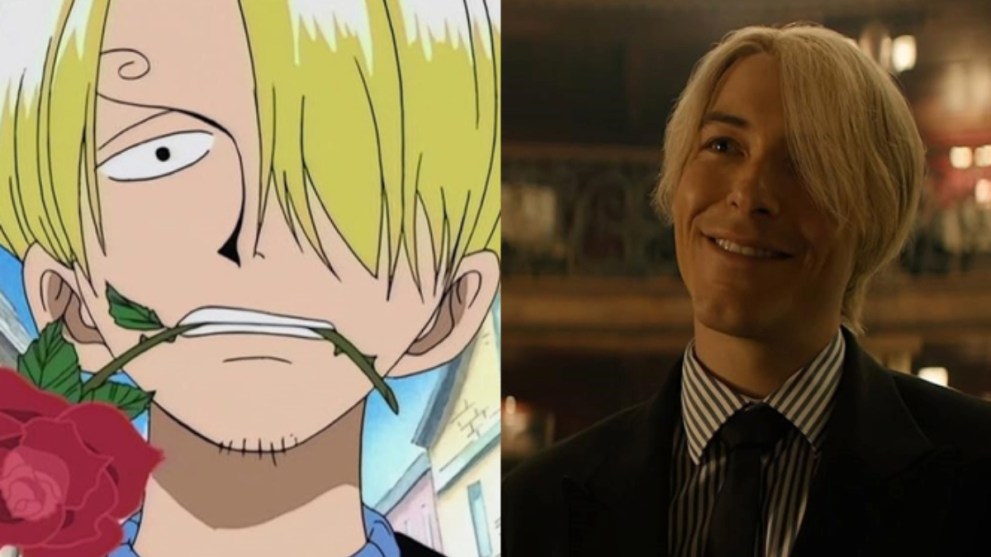 Sanji in One Piece Anime vis Live Action