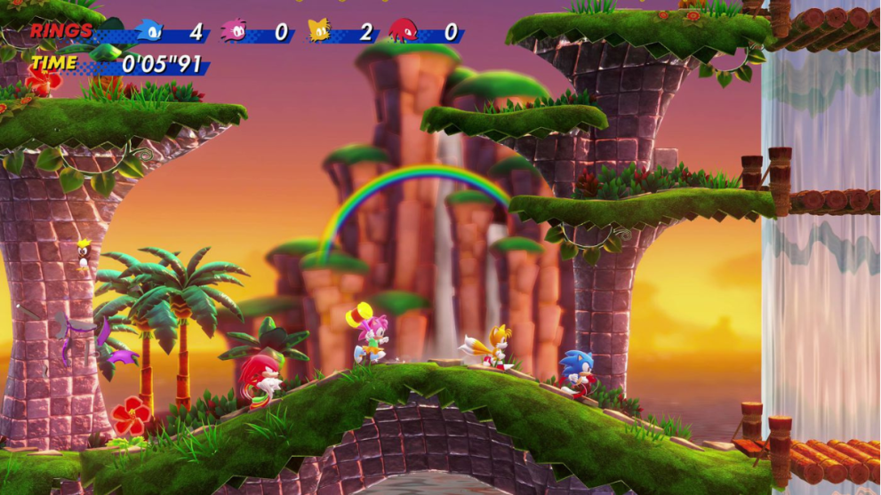 Gameplay for Sonic Superstars on the PlayStation 5