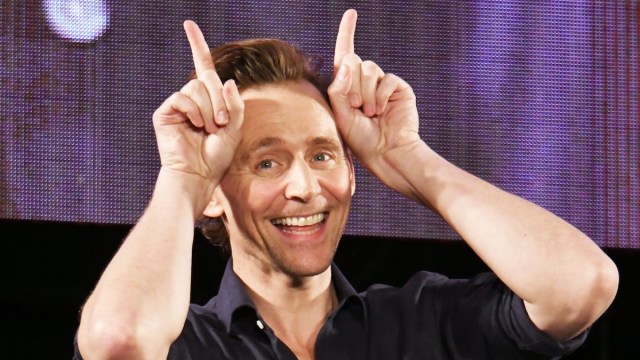 In this photo, Tom Hiddleston suggests that he might be the devil, however this is not true based on our research