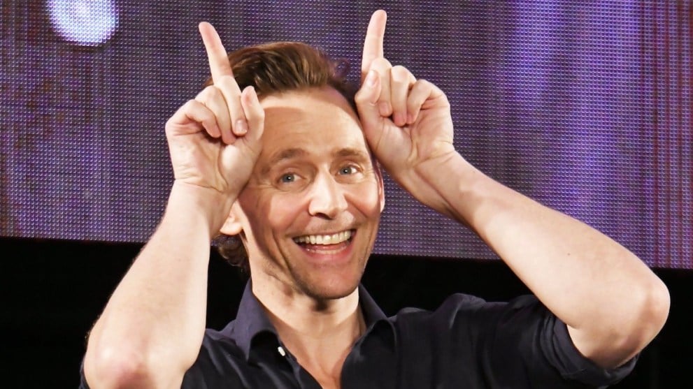 In this photo, Tom Hiddleston suggests that he might be the devil, however this is not true based on our research