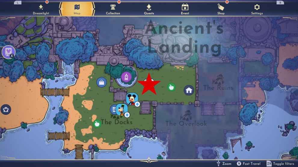 Ancient Sphere Map Location in Disney Dreamlight Valley