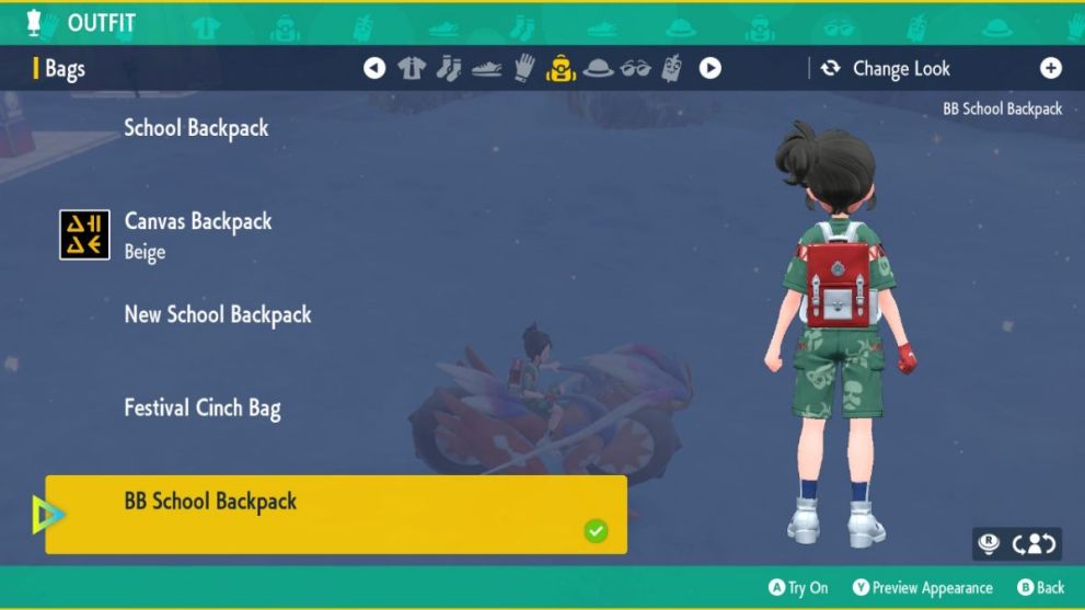 BB Backpack in Pokemon Indigo Disk