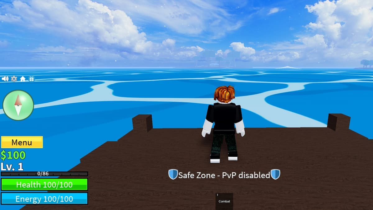 Safe zone in Blox Fruits.